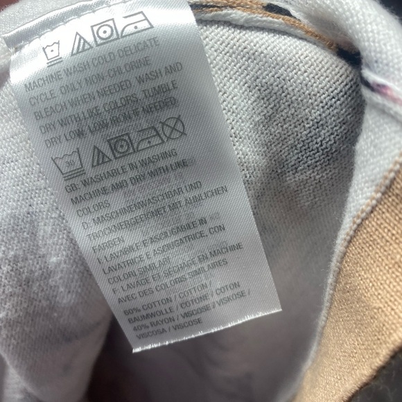 Isaac Mizrahi Live long Tan & Black Cardigan size S - Picture 7 of 7